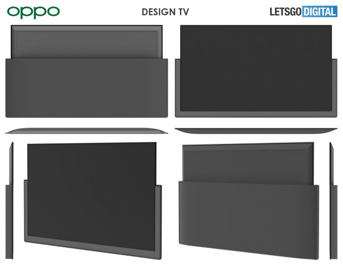 OPPO升降屏智能電視新設計專利曝光