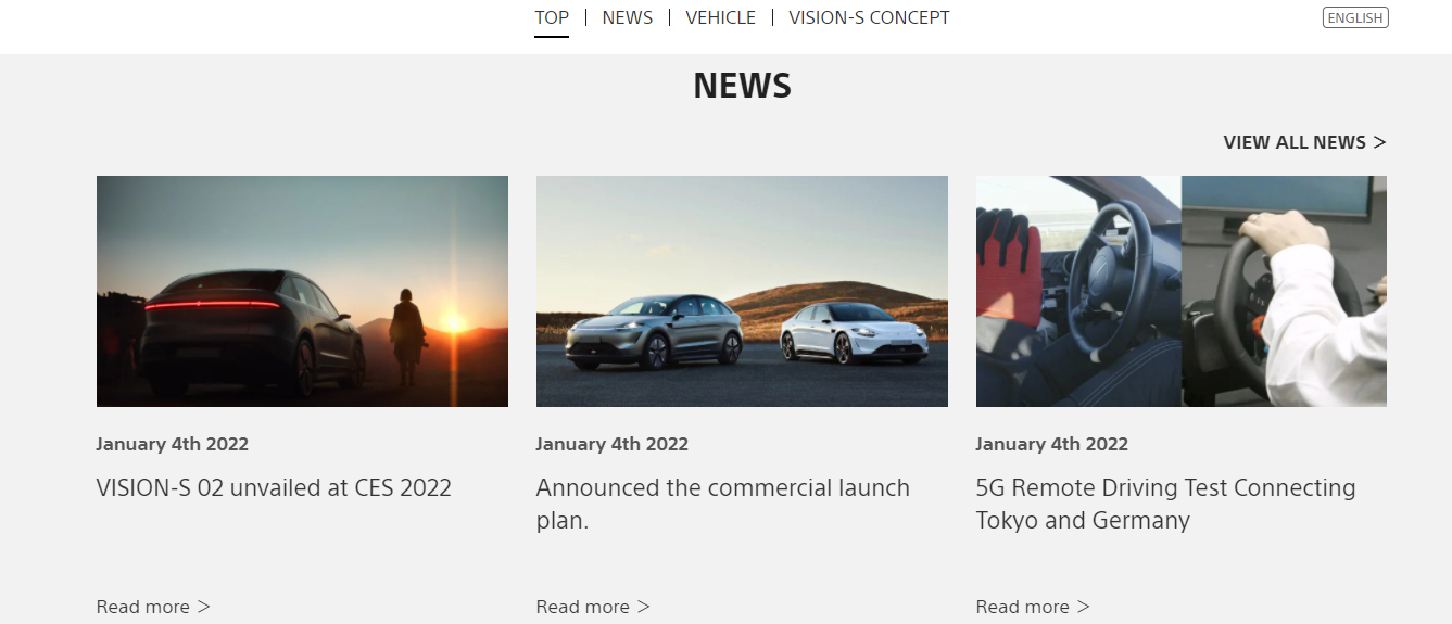 索尼在美國宣布進軍造車:去年4月在德國開啟5G道路測試