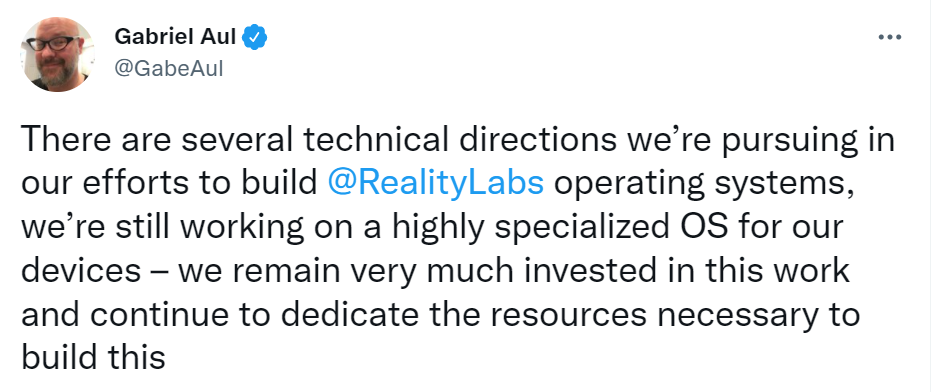 Meta緊急辟謠！傳負責人離職致Meta擱置AR/VR操作系統開發