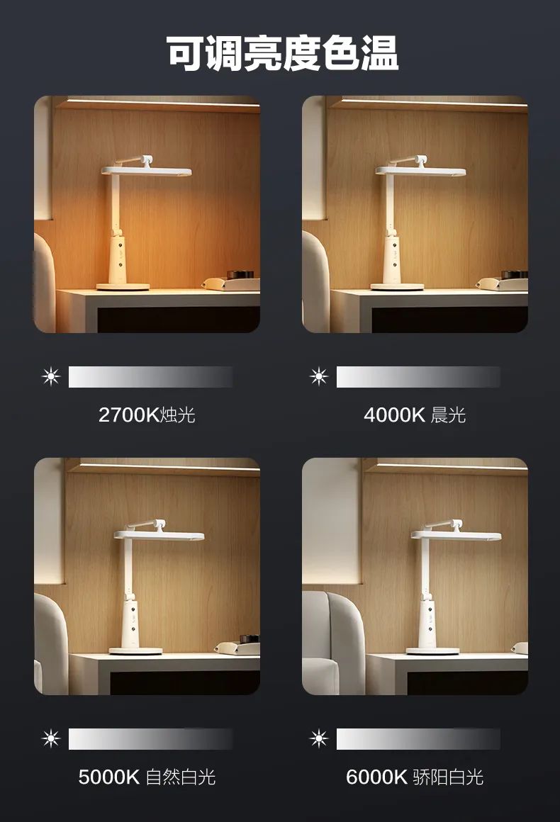 螢石智家護瞳AI學習臺燈:支持視覺AI算法語音智能提醒功能