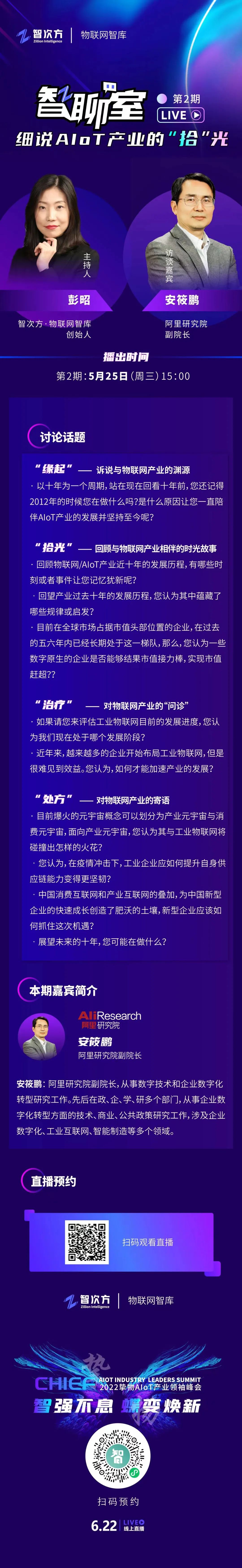 《智聊室》訪談節目第2期重磅來襲:物女皇對話阿里研究院副院長安筱鵬