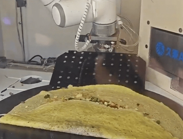 北京一地鐵口現煎餅果子機器人 北京一地鐵口現煎餅果子機器人