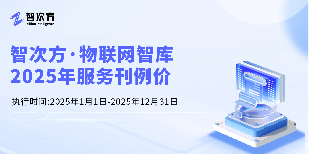 智次方·物聯網智庫2025年服務刊例價