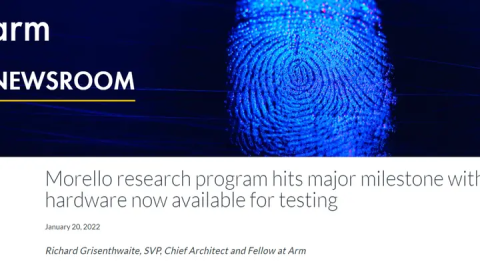 Arm 發布首款 Morello 原型架構芯片：硬件級別的內存安全保護